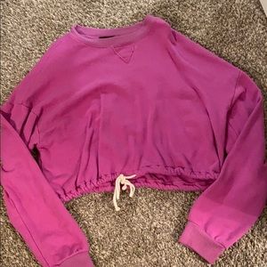 LA Hearts cropped sweatshirt with front tie